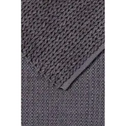 Soren Cable Knit Bath Mat Charcoal Bath Mat