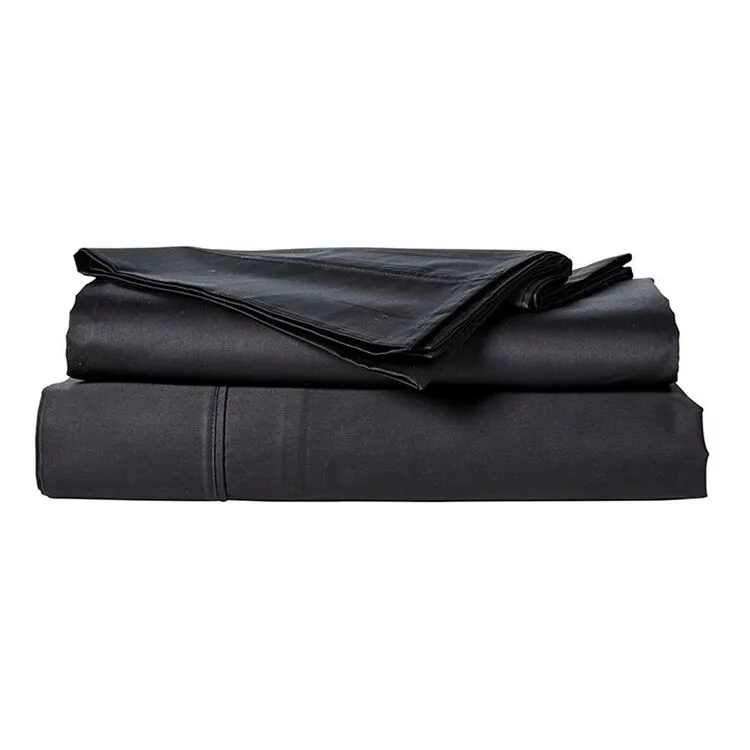 Dri Glo 400 Thread Count Cotton Sateen Sheet Set Queen Bed Charcoal Queen - Image 2