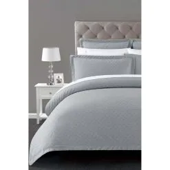 Elysian Dorchester Jacquard Quilt Cover Set Silver