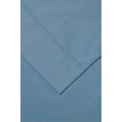 Dri Glo 400 Thread Count Cotton Sateen Sheet Set Queen Bed Blue Fog Queen
