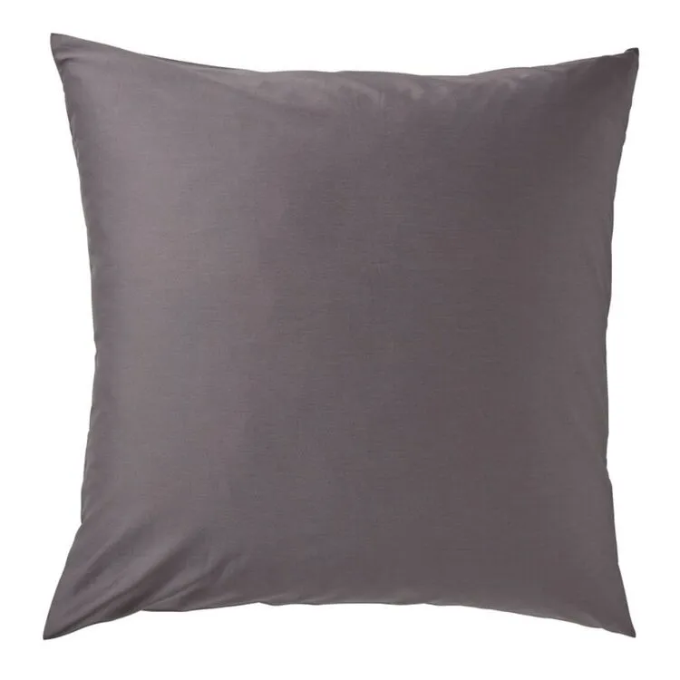 Elysian 500 Thread Count Egyptian Cotton Euro Pillowcase Pair Charcoal European - Image 2