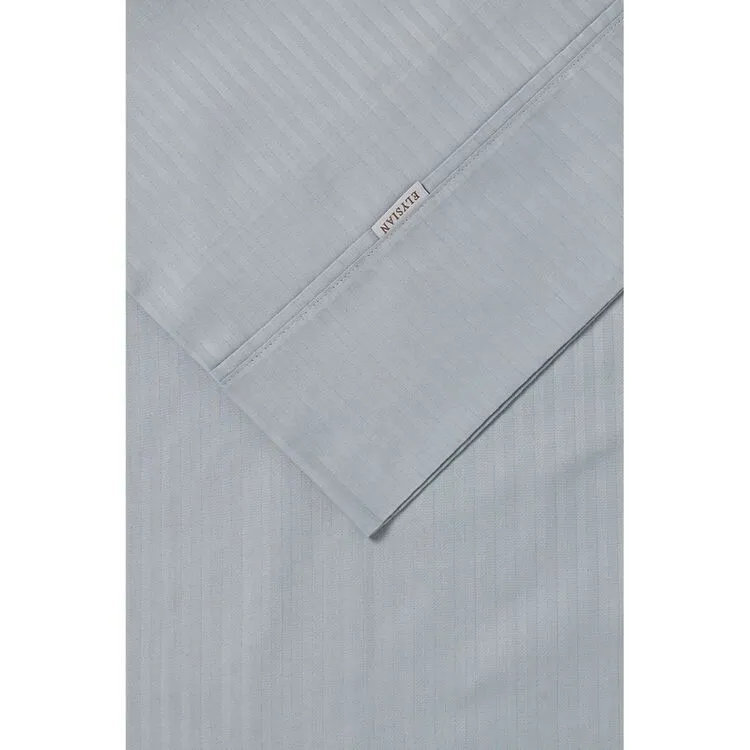 Elysian 500 Thread Count Cotton Dobby Stripe Sheet Set Silver