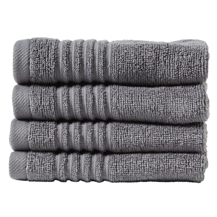 Soren Face Washer Set 4 Pack Charcoal