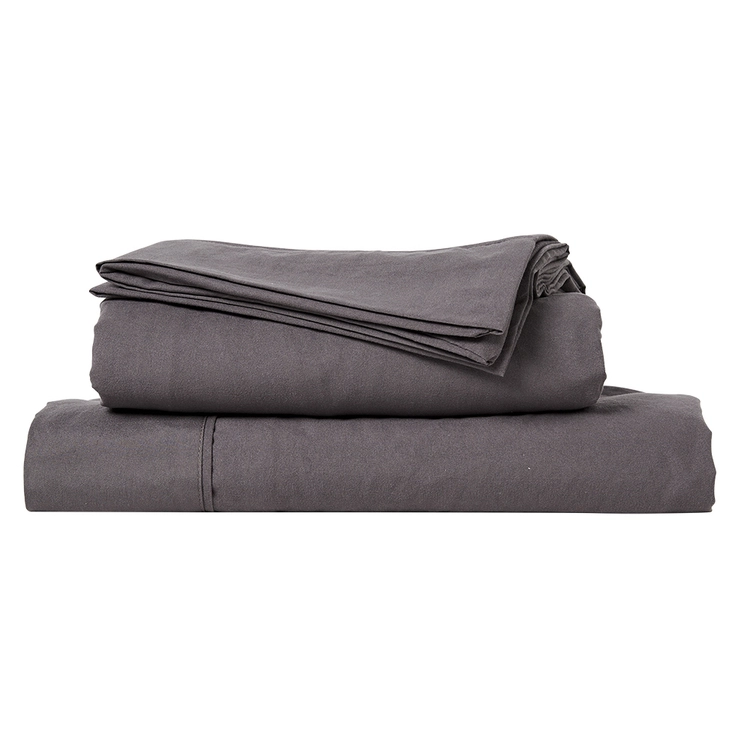 Soren Soft Touch Microfibre Sheet Set Charcoal - Image 2