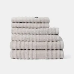 Bas Phillips Elouera 6 Pack Towel Set Silver
