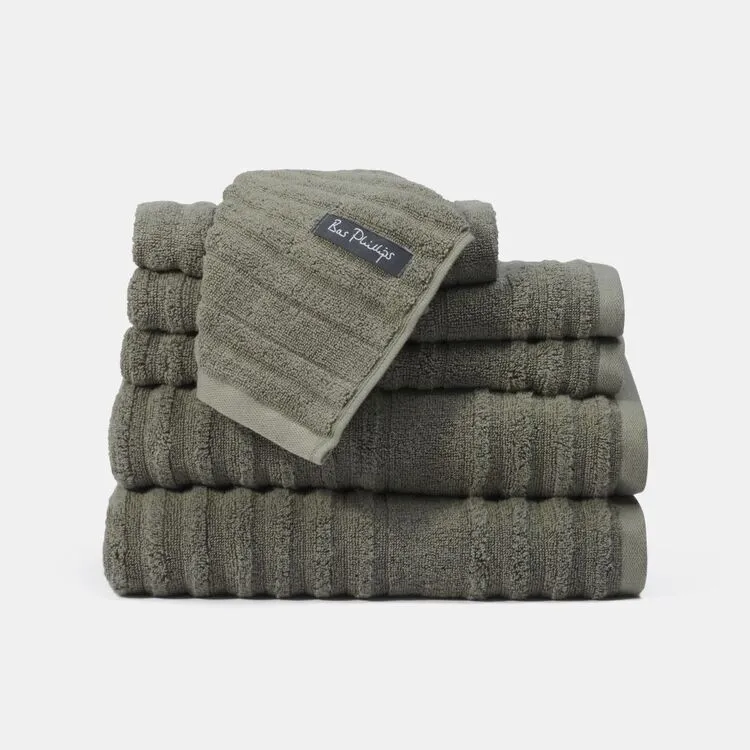 Bas Phillips Elouera 6 Pack Towel Set Green - Image 2