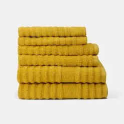 Bas Phillips Elouera 6 Pack Towel Set Mustard