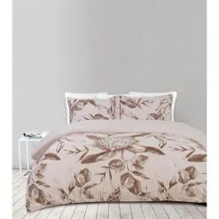 Shaynna Blaze Rambling 300 Thread Count Cotton Sateen Quilt Cover Set Dust Pink