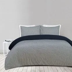 Shaynna Blaze Elwood Jacquard Quilt Cover Set Blue