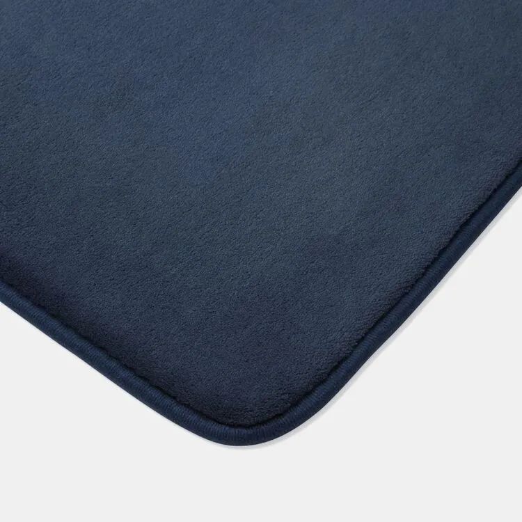 Soren Memory Foam Bath Mat Blue 50 X 80 Cm