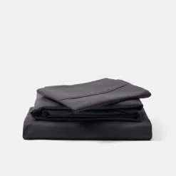 Dri Glo 1000 Thread Count Cotton Rich Sheet Set Single Bed Charcoal