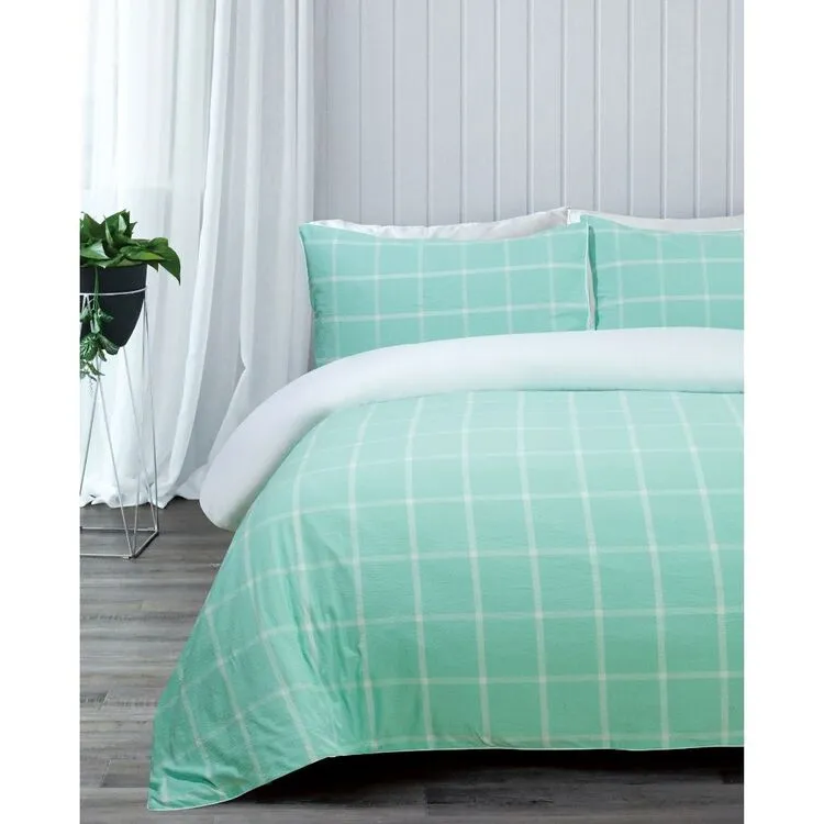 Jayson Brunsdon Homewares Hurstbridge Jacquard Quilt Cover Set Mint