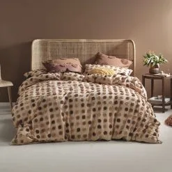 Linen House Haze Multi Quilt Cover Set Pecan