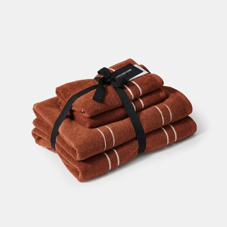 Linen House Rene 4-Piece Towel Set Cinnamon - Image 3