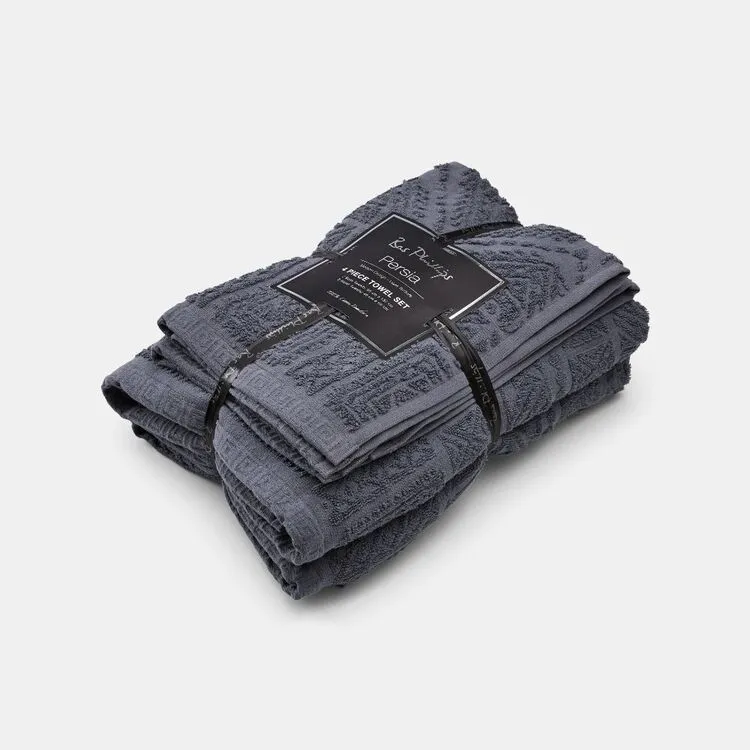 Bas Phillips Persia 4 Piece Towel Set Charcoal - Image 2
