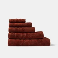 Linen House Selene Face Washer Ginger 33 X 33 Cm