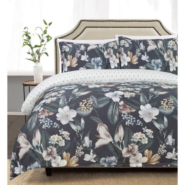 Jane Lamerton Home Bouquet Cotton Sateen Quilt Cover Set Multicoloured