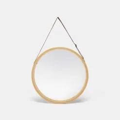 Soren Round Mirror 45x45cm Bamboo