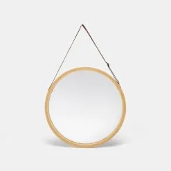 Soren Round Mirror 38x38cm Bamboo