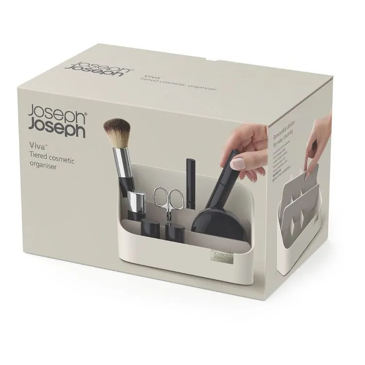 Joseph Joseph Viva Tiered Cosmetic Organiser - Shell White - Image 2