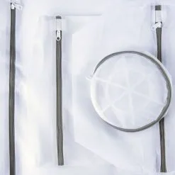 Clevinger 5 Piece Laundry Mesh Wash Bag Set - White With Grey Zip