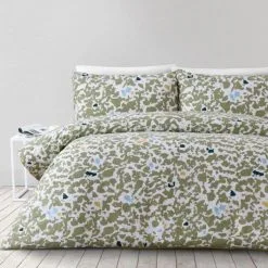 Soren Camou Cotton Quilt Cover Set Multicoloured