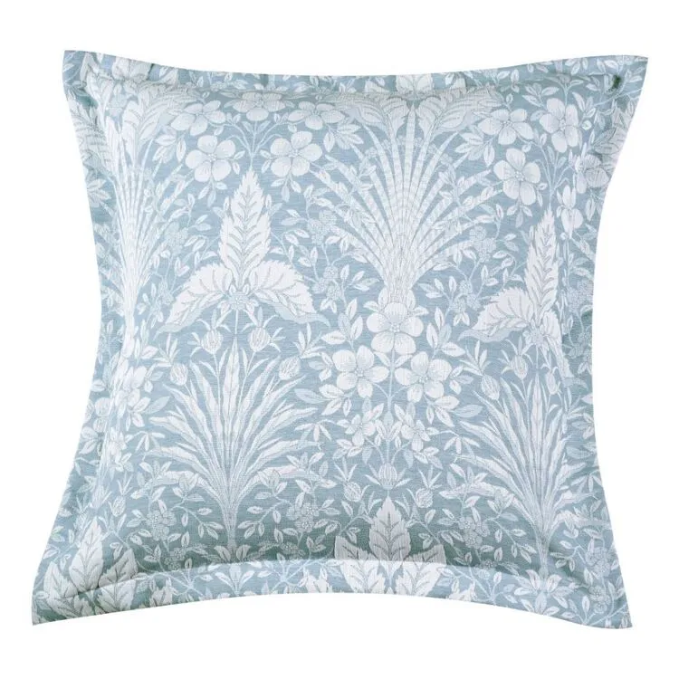 Elysian Brookfield Jacquard European Pillowcase Pair Blue European
