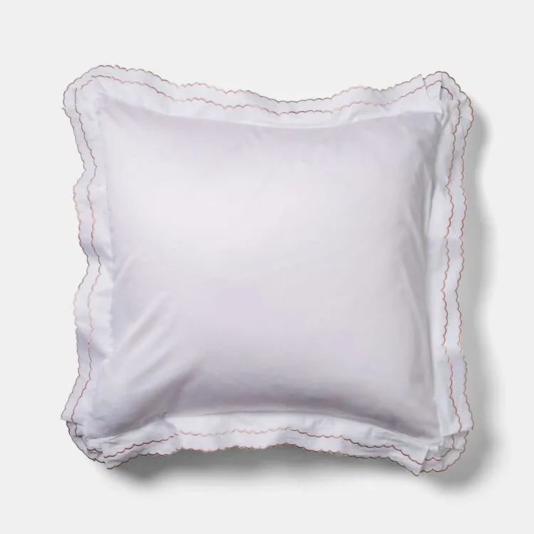 Chyka Home Chyka Sweetheart 300 Thread Count Cotton Sateen European Pillowcase Pair Pink European