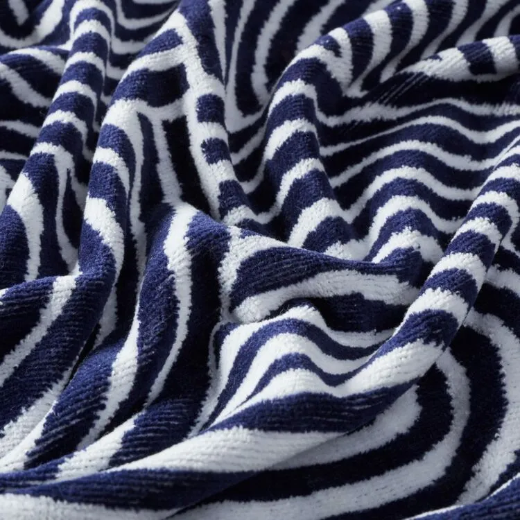 Soren Laguna Velour Beach Towel Blue - Image 2