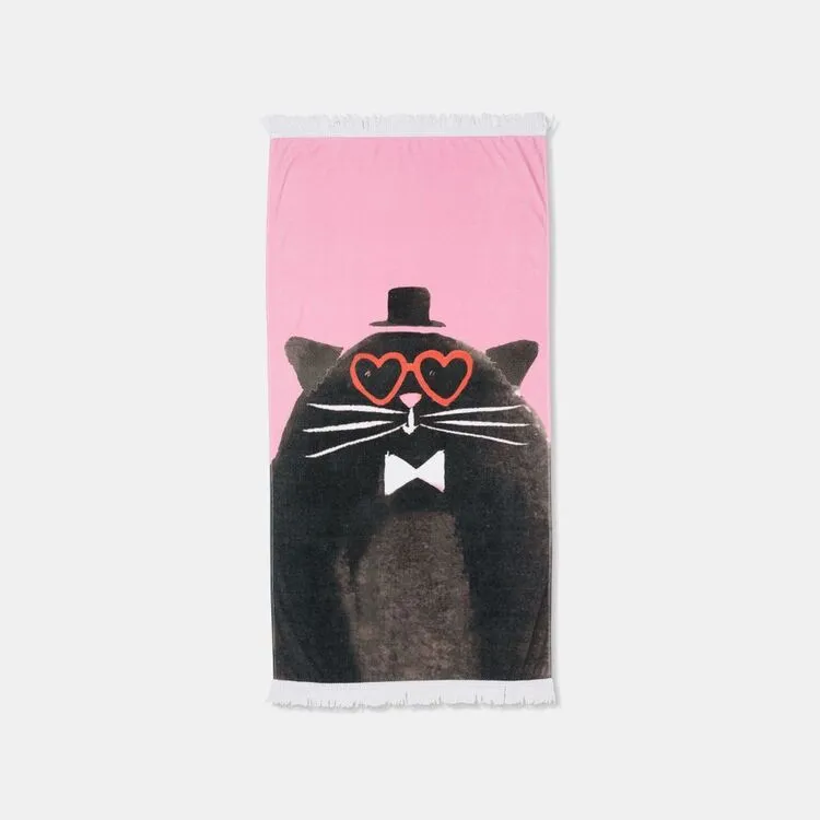 Mozi Moggs Velour Beach Towel Multicoloured - Image 3