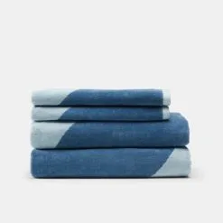 Bas Phillips Soleil 4 Piece Towel Set Blue Emerald