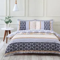 Phase 2 Aston Printed Quilt Cover Set Yellow