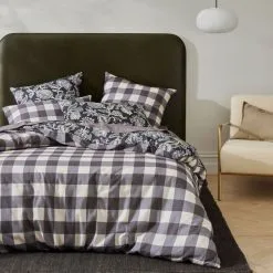 Warwick Home Chirala Quilt Cover Set Charcoal