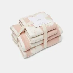 Mozi Moggs 4 Piece Pink Towel Pink