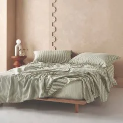 Linen House Holborn Printed Flannelette Sheet Set Multicoloured Queen