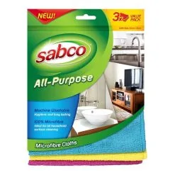 Sabco All Purpose Microfibre Cloths 3 Pack